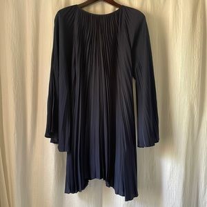 Navy pleated Dress